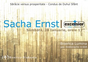 Conferinta cu Sacha Ernst la Bucuresti